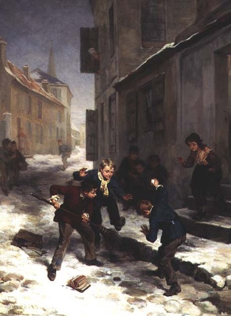 Detail of Children Chasing a Rat by Andre Henri Dargelas