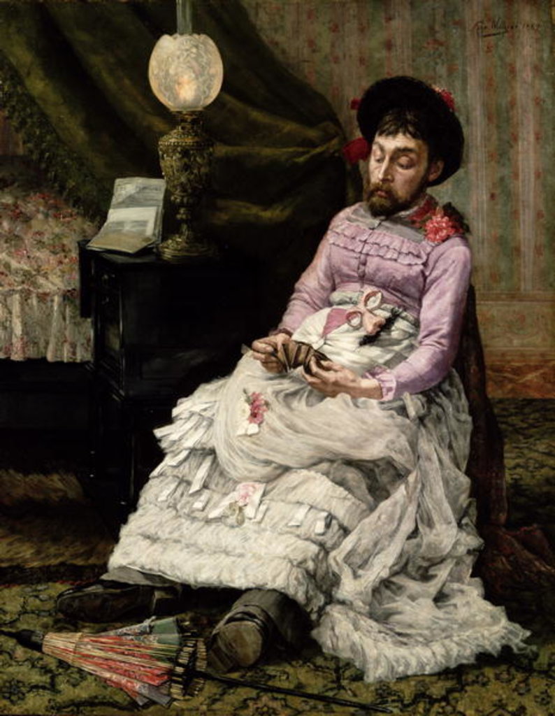 Detail of The Clown by Ferdinand Willaert