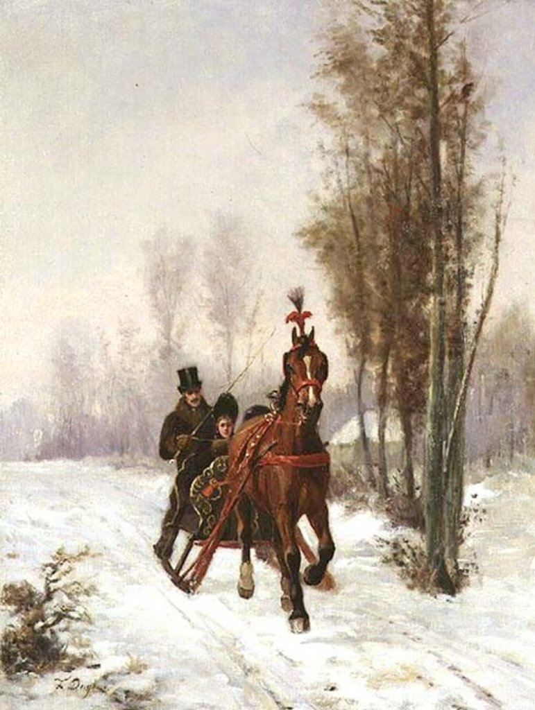 Detail of The Sledge by Francois Duyck