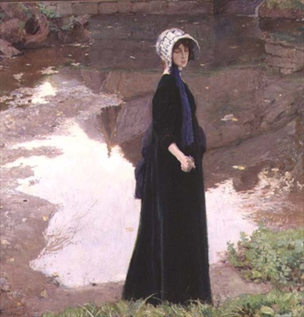 Detail of Reverie, 1910 by Franz van Holder