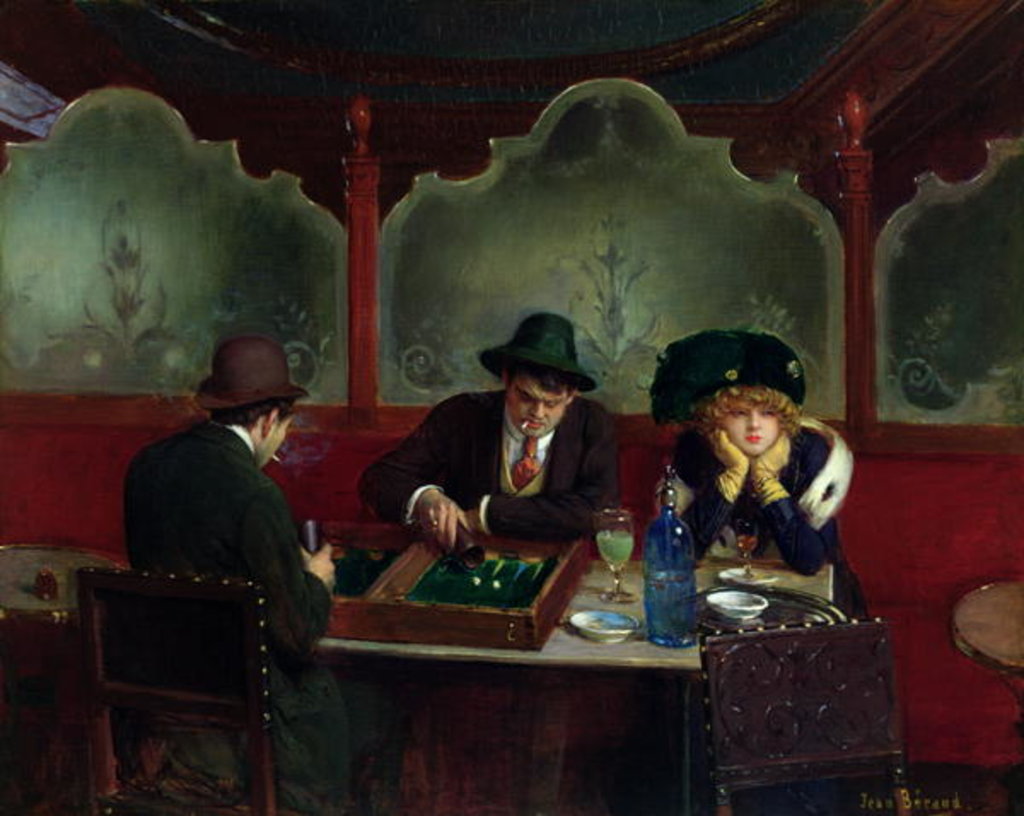 Detail of The Backgammon Players by Jean Beraud