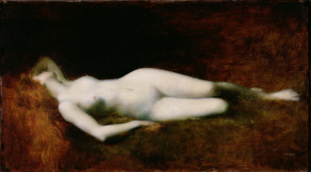 Detail of The Sleeper by Jean-Jacques Henner
