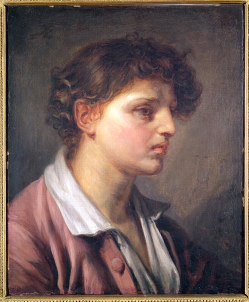 Detail of Portrait of a Young Man by Jean Baptiste Greuze
