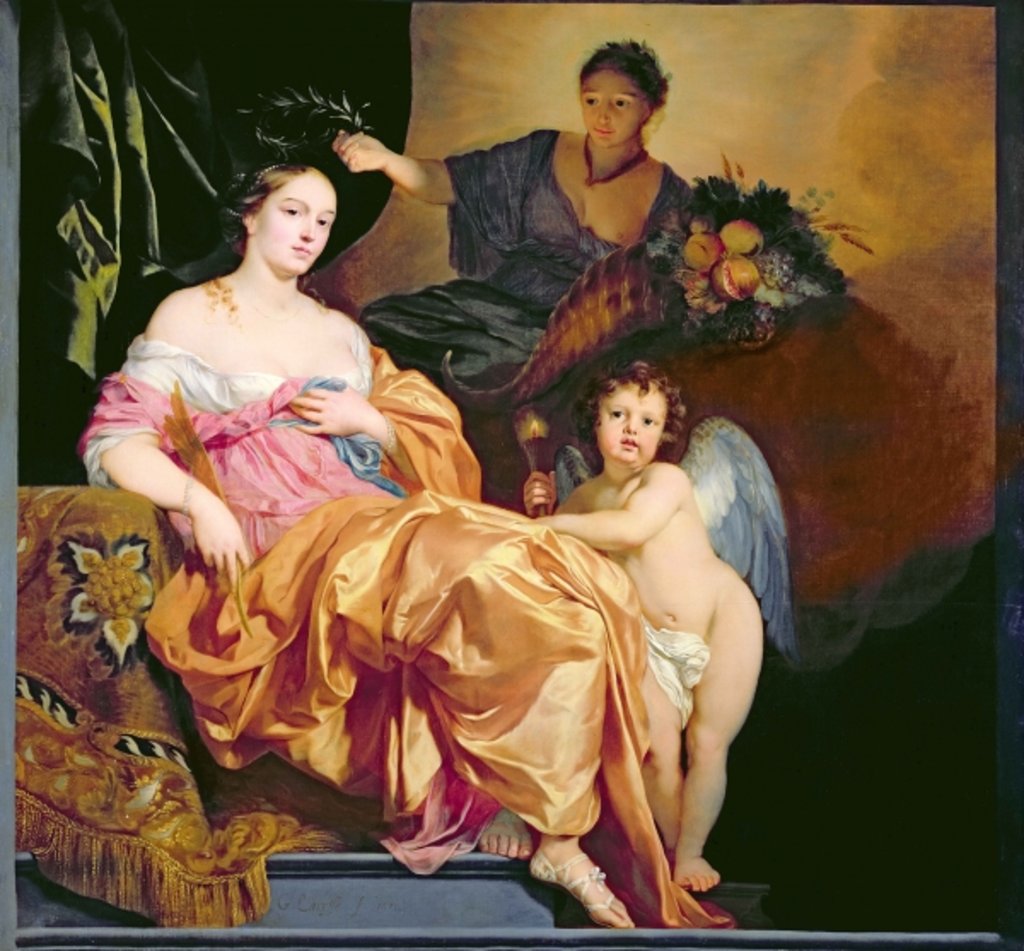 Detail of Allegorical portrait presumed to be Marie de Cleves 1671 by Gerard de Lairesse