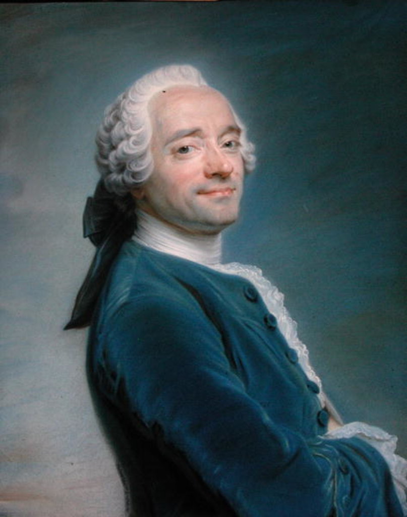 Detail of Self Portrait by Maurice Quentin de la Tour
