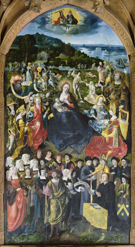 Detail of Pre Ministrant Pasture Salutaire 1519 by Master of Amiens