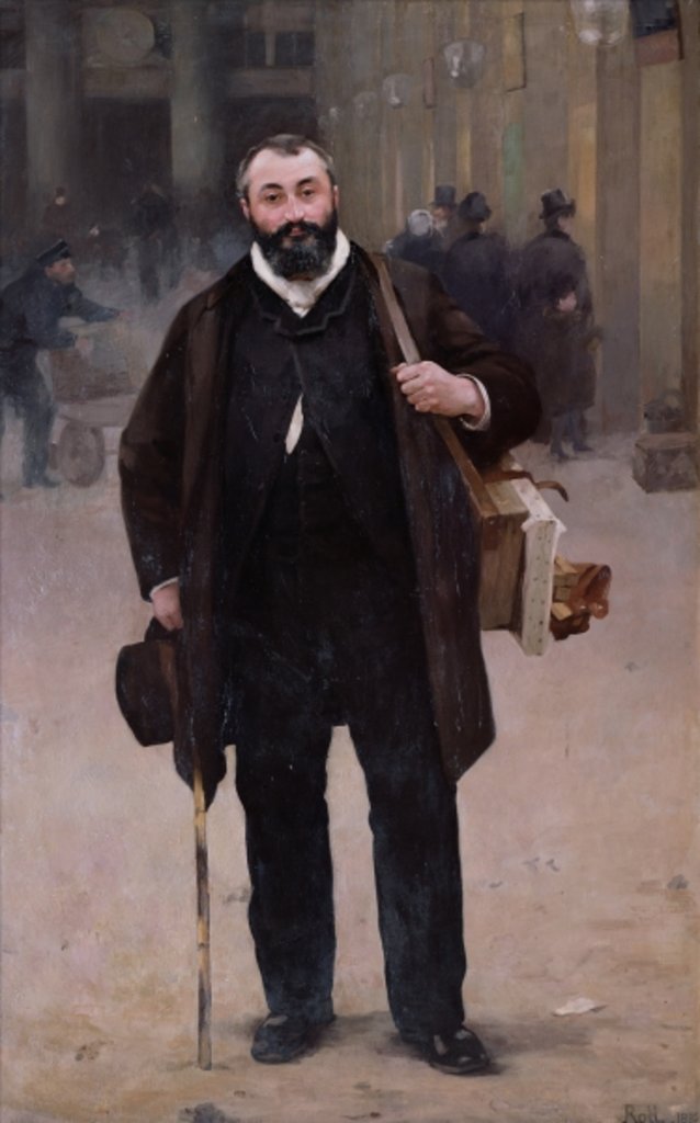Detail of Portrait of Pierre-Emmanuel Damoye 1886 by Alfred Roll