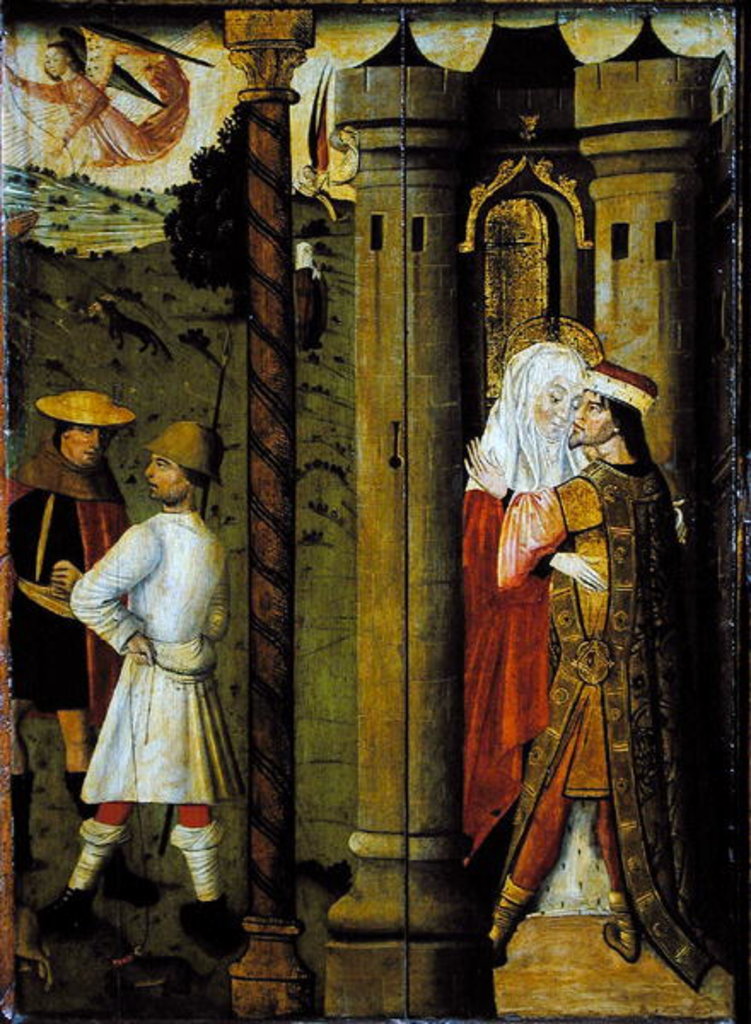 Detail of The Annunciation of the Angel to Joachim and the Meeting at the Golden Gate by French School
