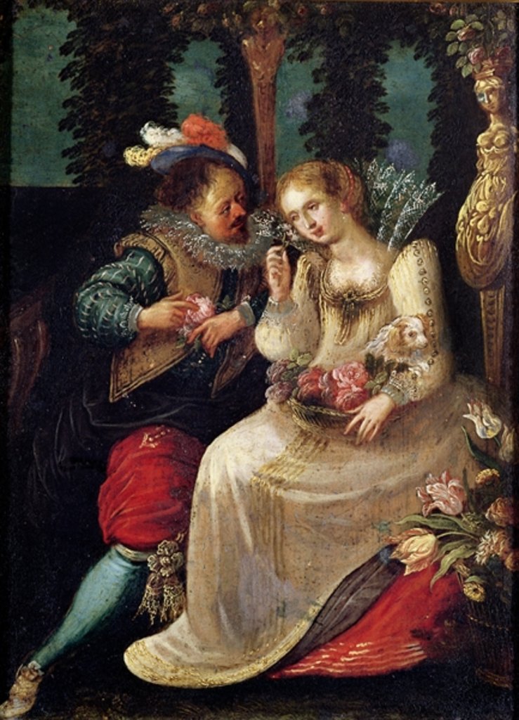 Detail of The Five Senses: Smell by Frans I Pourbus