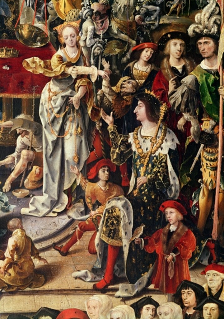 Detail of Au Juste Poids Veritable Balance 1518 by French School