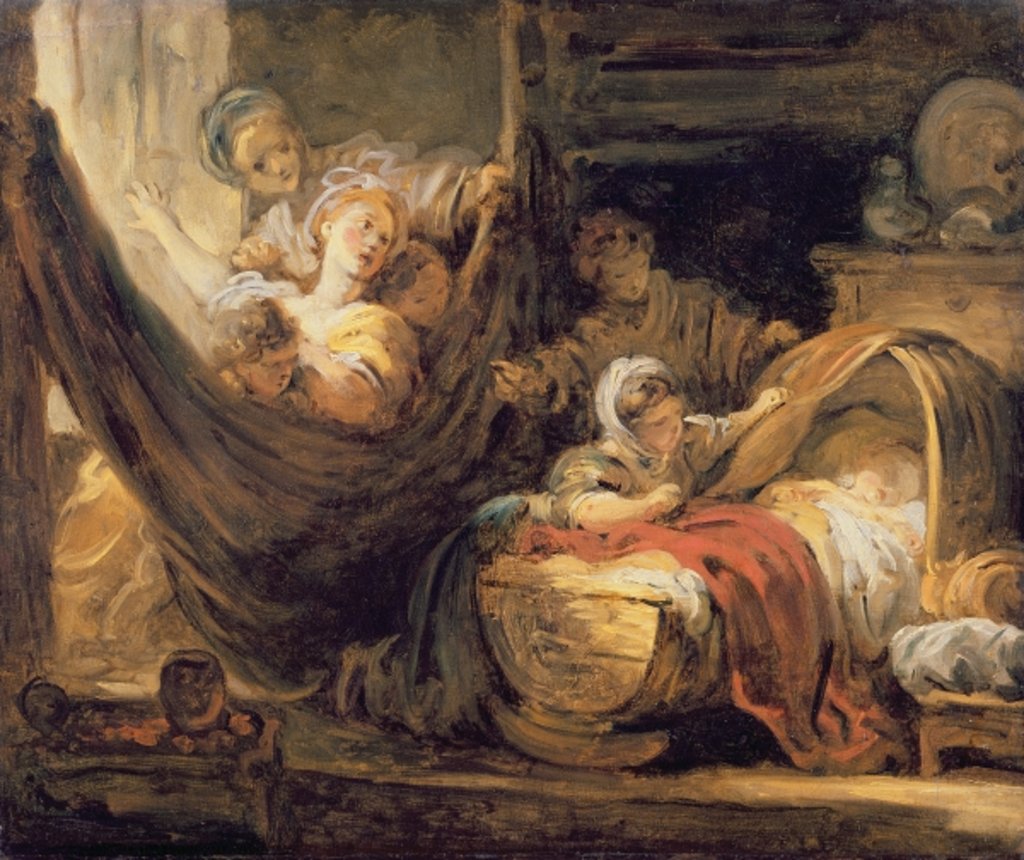Detail of The Cradle by Jean-Honore Fragonard