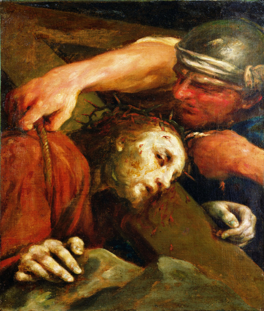 Detail of Christ carrying the cross by Giuseppe Maria Crespi