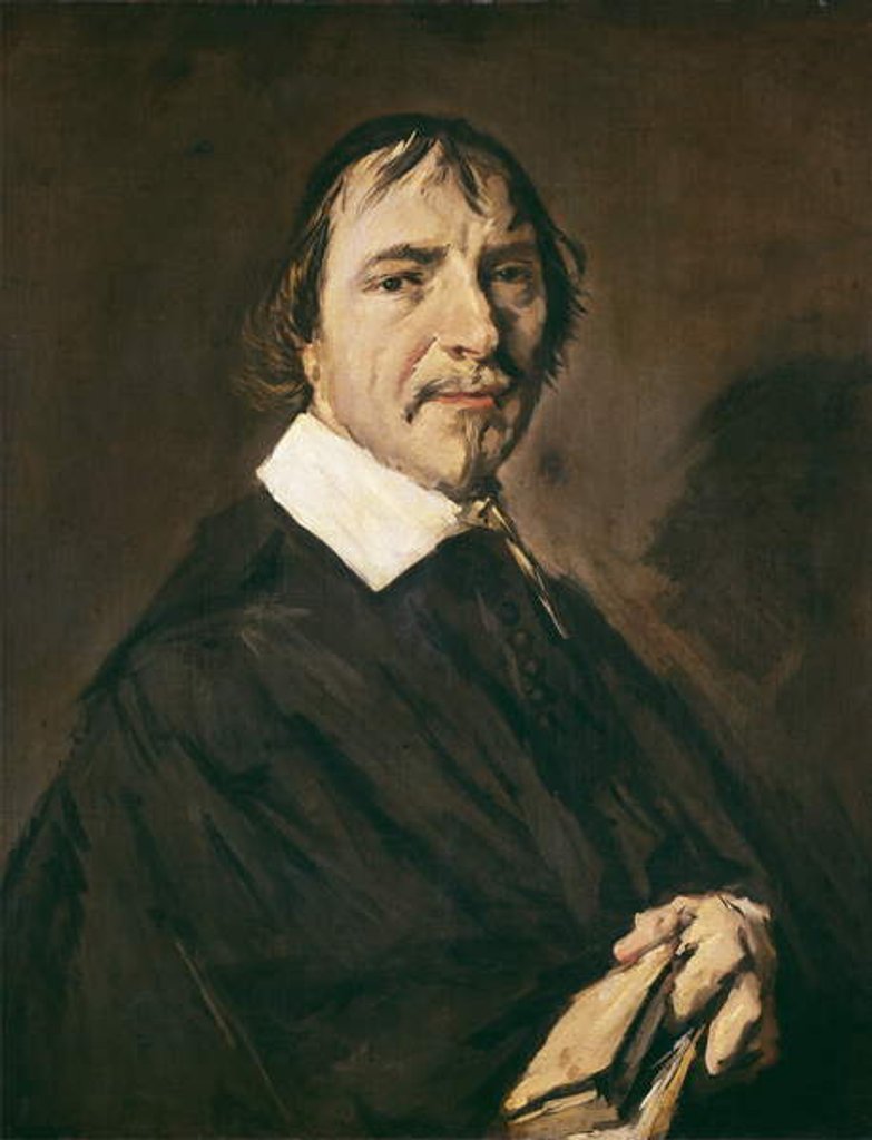 Detail of Portrait of Pastor Herman Langélius, professor of the University of Leiden, c.1660 by Frans Hals