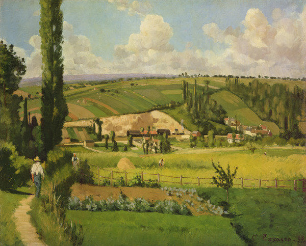 Detail of Paysage aux Patis, Pointoise, 1868 by Camille Pissarro