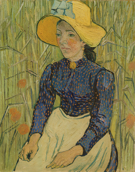 Detail of Peasant Girl in Straw Hat, 1890 by Vincent van Gogh