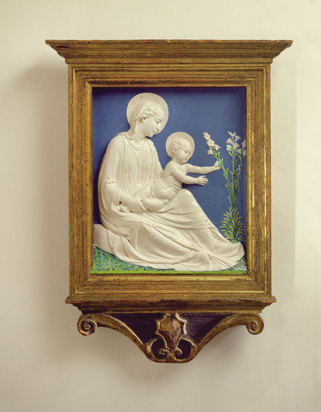 Detail of Madonna of the Lilies, c.1450-60 by Luca Della Robbia