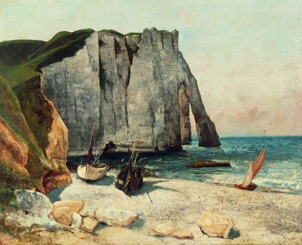 Detail of The Cliffs of Etretat, the Port of Avale, 1869 by Gustave Courbet