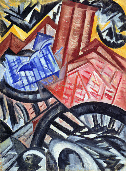 Detail of The Factory and the Bridge, 1913 by Olga Vladimirovna Rozanova