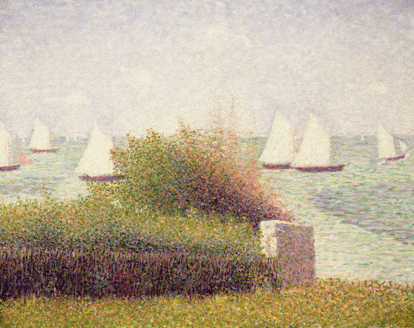 Detail of La Rade de Grandcamp', 1885 by Georges Pierre Seurat