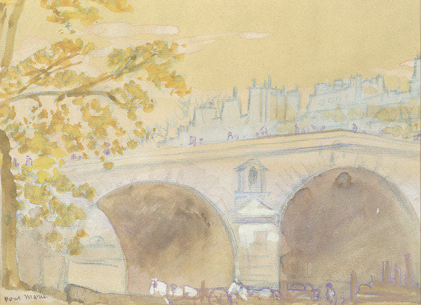 Detail of Pont Marie from Quai des Celestins, 1926 by Arthur Bowen Davies