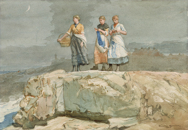 Detail of The Cliffs, 1883 by Winslow Homer