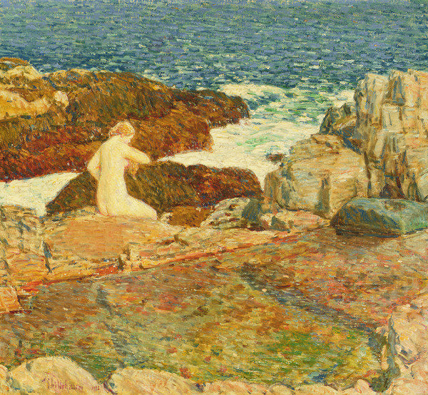 Detail of East Headland Pool, 1912 by Childe Frederick Hassam