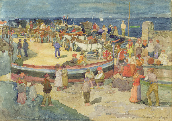 Detail of Grande Marina, Capri, 1899 by Maurice Brazil Prendergast