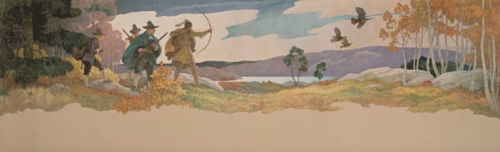 Detail of The Turkey Hunters, 1941 by Newell Convers Wyeth