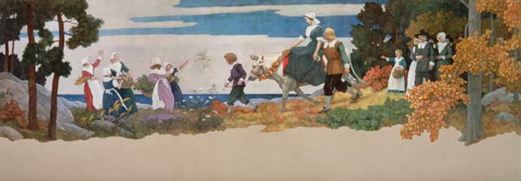 Detail of The Wedding Procession, 1941 by Newell Convers Wyeth