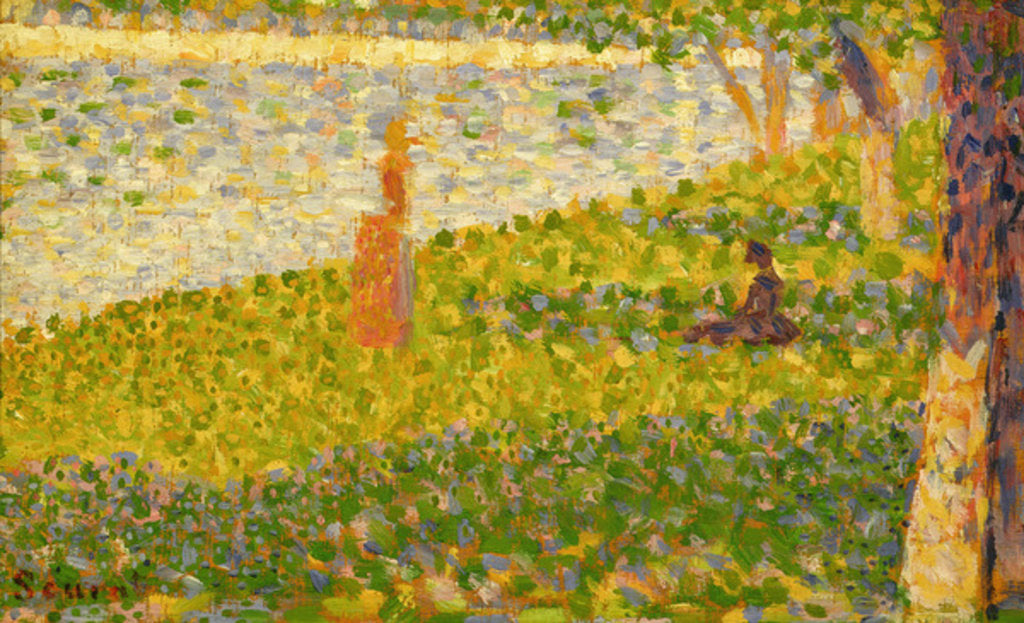 Detail of Women on the River Bank, study for 'La Grande Jatte', c.1885-86 by Georges Pierre Seurat
