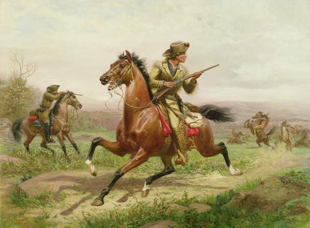 Detail of Buffalo Bill Fighting the Indians by Louis Maurer