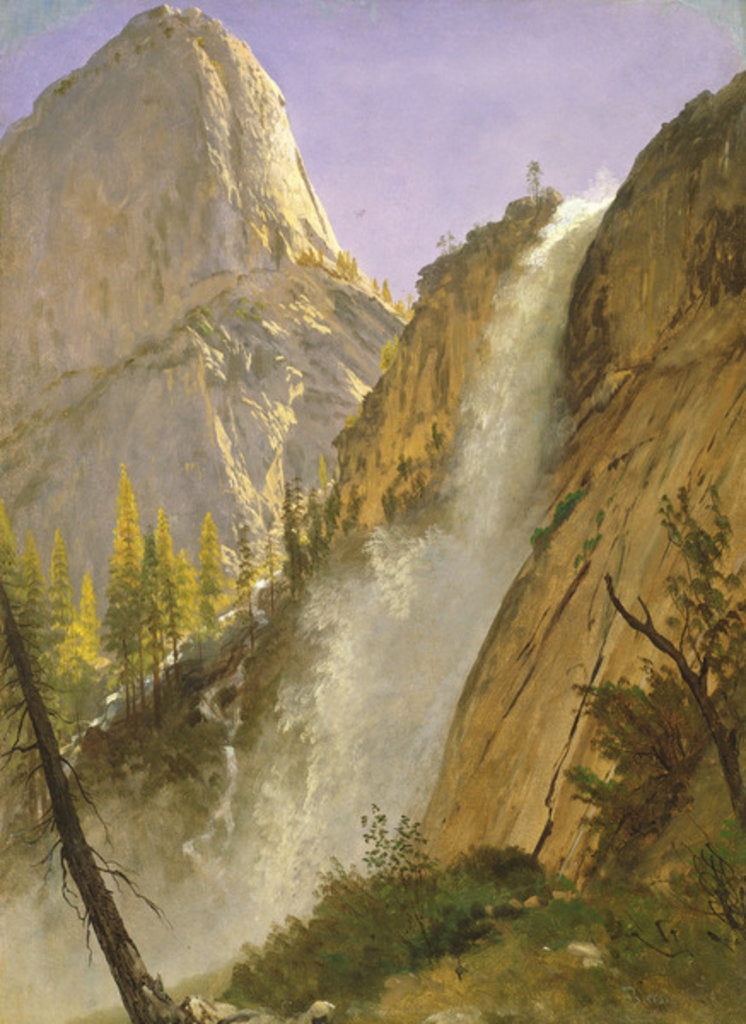 Detail of Liberty Cap, Yosemite Valley, 1873 by Albert Bierstadt