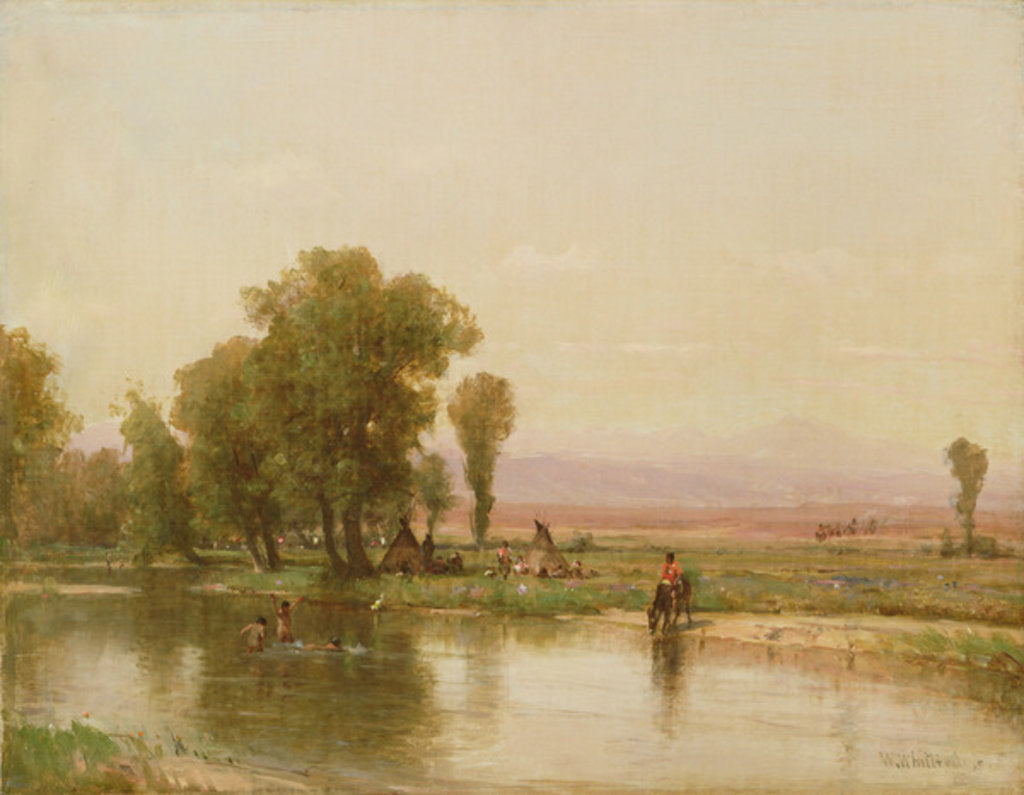 Detail of Encampment on the Platte River, 1865 by Thomas Worthington Whittredge