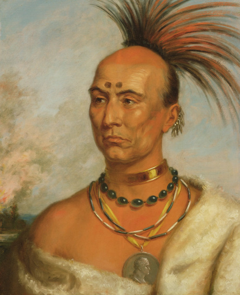 Detail of Makataimeshekiakiak c.1853 by Charles Bird King