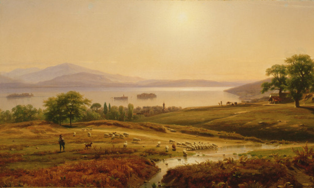 Detail of Morning on Lago Maggiore, 1860 by Thomas Worthington Whittredge
