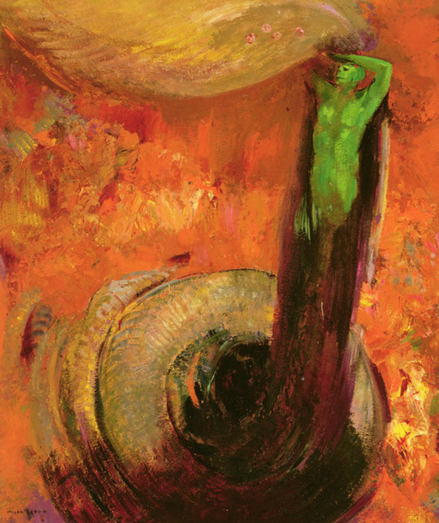 Detail of Green Death, c.1905 by Odilon Redon