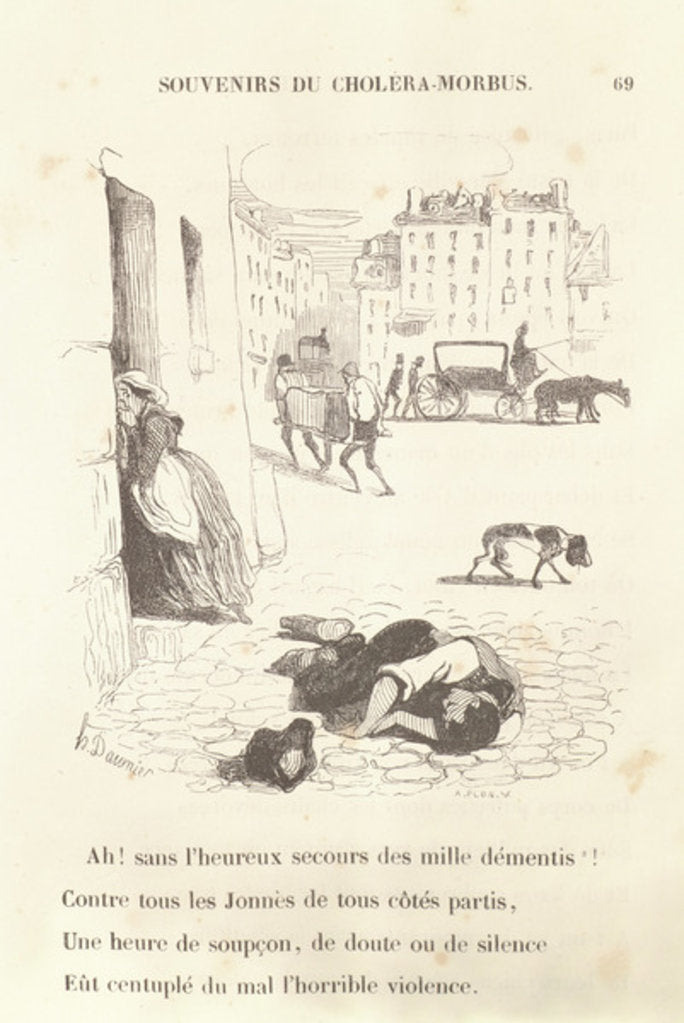 Detail of Souvenirs du Choléra-Morbus, 1840 by Honore Daumier