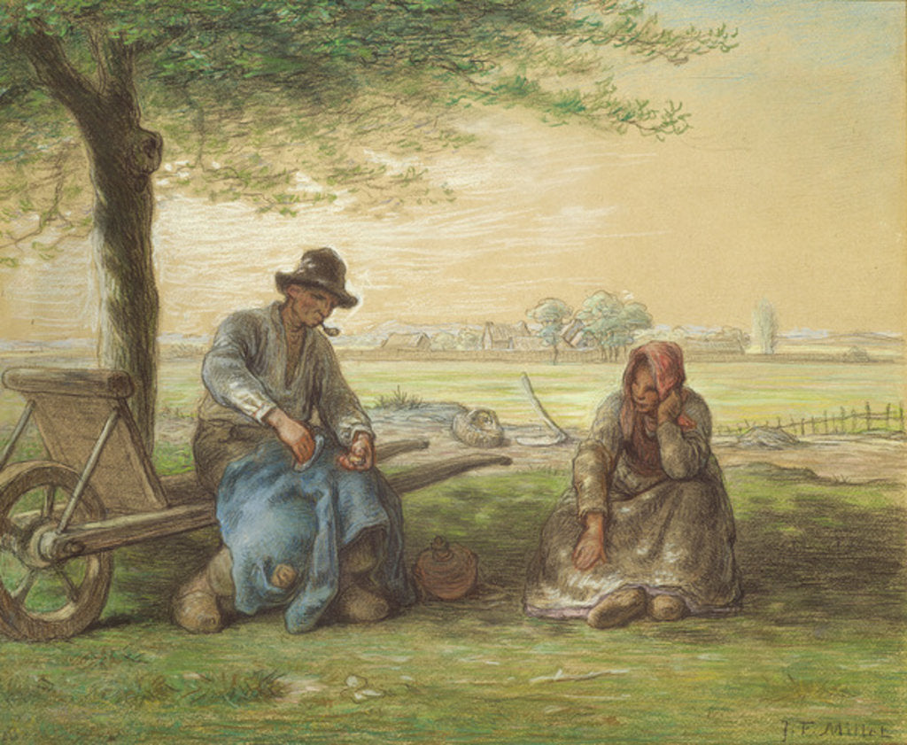 Detail of Peasants Resting, c.1866 by Jean-Francois Millet
