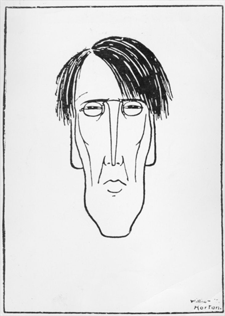 Detail of Caricature of W.B. Yeats, 1898 by William Thomas Horton