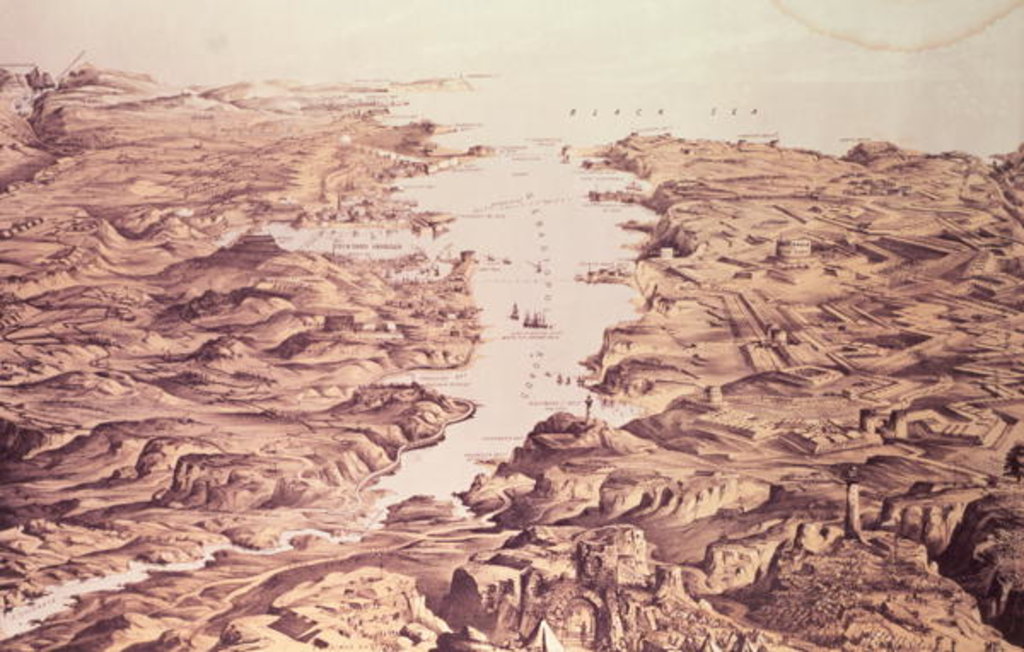 Detail of Panoramic View of the North and South sides of the Harbour and Port of Sebastopol by Frank C. Hughes