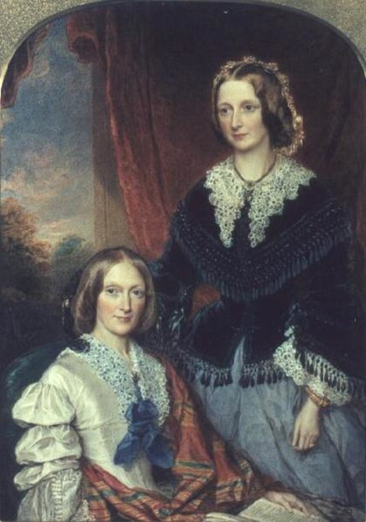 Detail of L to R Helen Shelley and Margaret Shelley by William Charles Ross