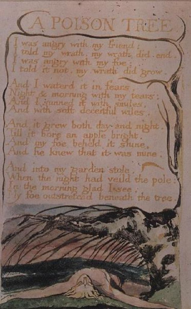 Detail of Songs of Experience; A Poison Tree, 1794 by William Blake