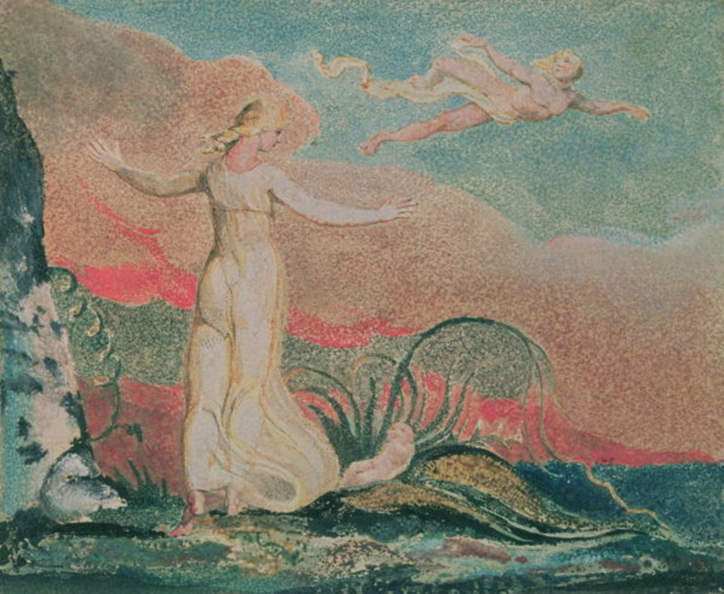 Detail of The Book of Thel; Plate 4 Thel in the Vale of Har, 1794 by William Blake