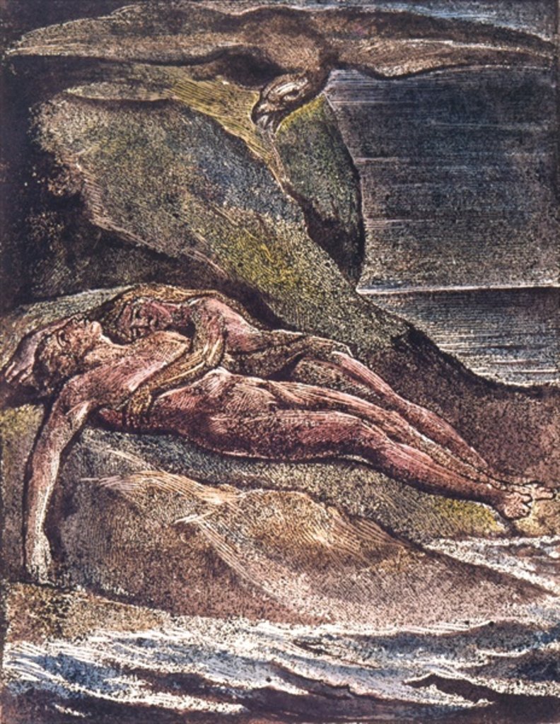 Detail of Milton a Poem: Albion on the rock, 1804 by William Blake