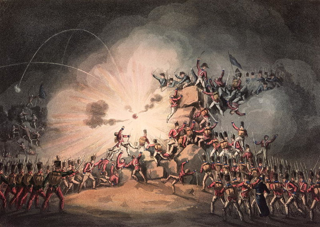 Detail of Storming of Ciudad Rodrigo, 19th January, 1813 aquatinted by Thomas Sutherland by William Heath