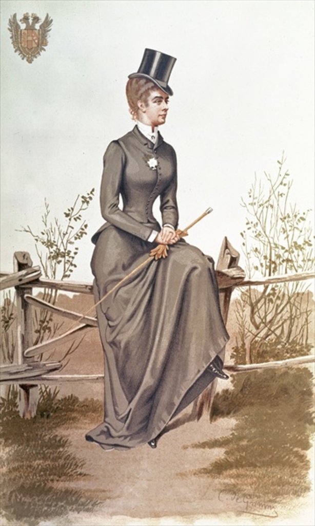 Detail of Elizabeth of Bavaria, lithographed by Vincent Brooks, Day & Son, pub. April 1884 in 'Vanity Fair' by C de Grimm