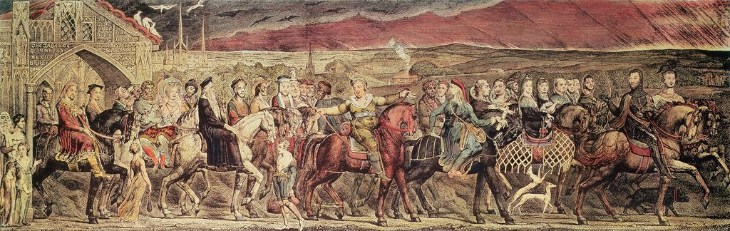 Detail of Chaucer's Canterbury Pilgrims, engraved and pub. by the artist, 1810 by William Blake