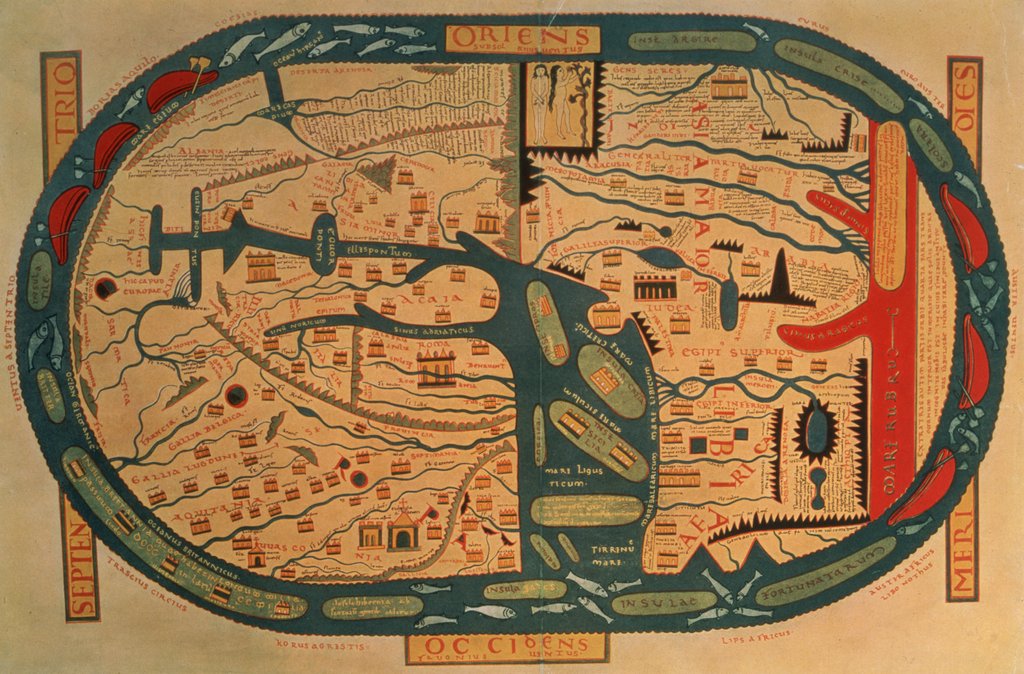 Detail of Copy of an 8th century Beatus mappamundi by Anonymous