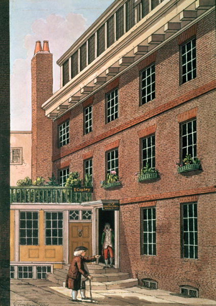 Detail of Dr Johnson and his servant, Francis at Bolt Court, Fleet Street, 1801 by Charles Tomkins
