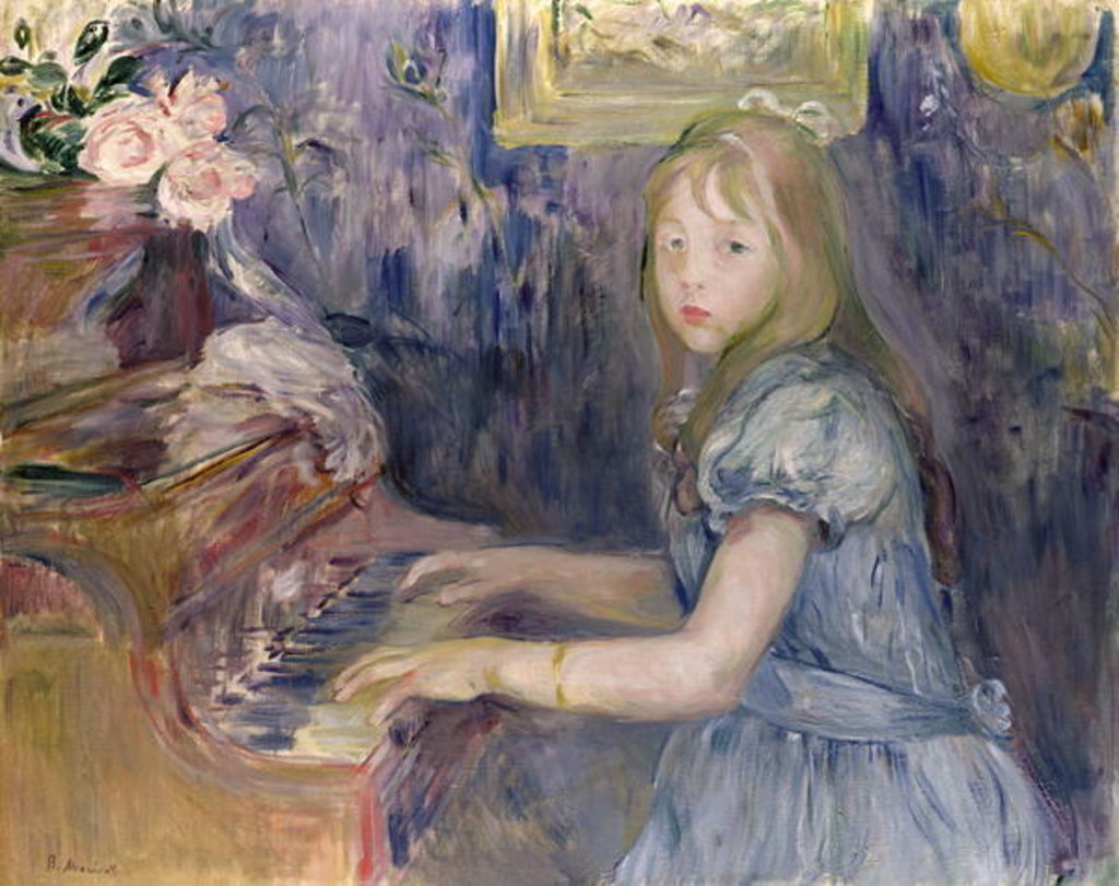 Detail of Lucie Leon at the Piano, 1892 by Berthe Morisot